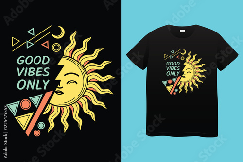 retro wave groove t-shirt design, summer vibes t-shirt typography design, print vector design, sunny day t-shirt design.