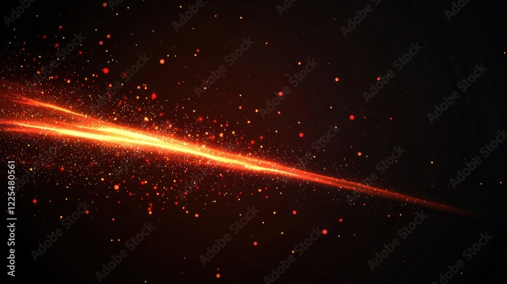 Dynamic abstract explosion of light and particles