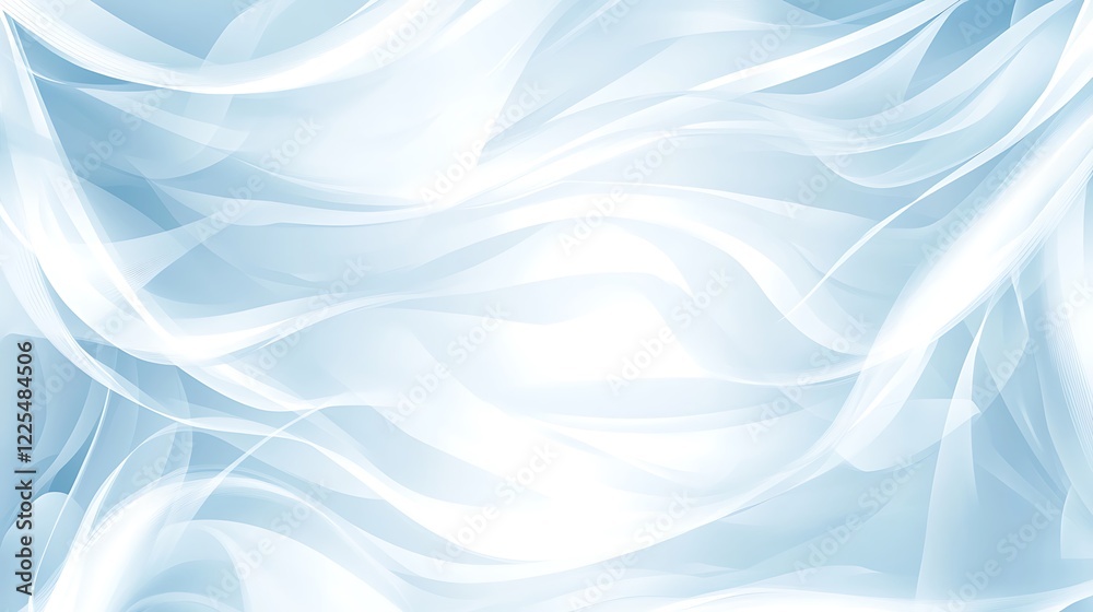Fototapeta premium Abstract Light Blue Swirling Wave Design