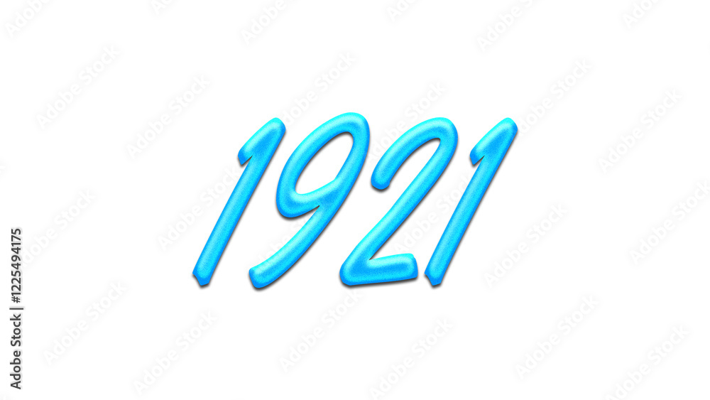 Glowing blue effect of number 1921 on white background. Glowing blue effect of number 1921 on white background.