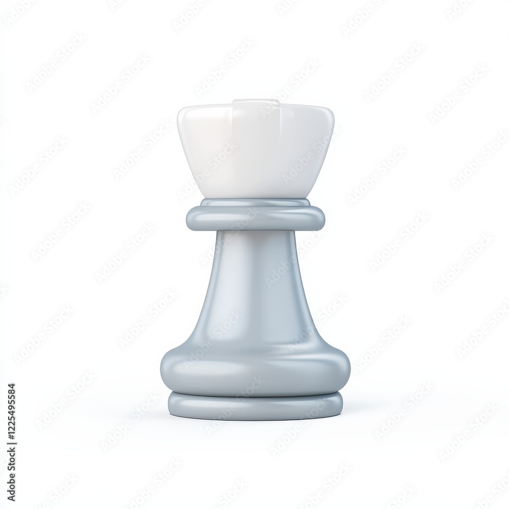 A white chess rook piece stands elegantly on a plain background, representing strategy and intellect in the game of chess. A white chess rook piece stands elegantly on a plain background, representing strategy and intellect in the game of chess.