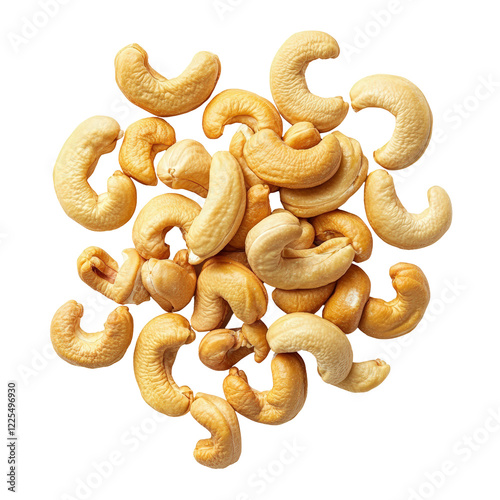 Isolated Close-up of Cashew Nuts