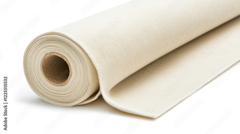 Rolled Cream Colored Fabric Material Sample Rolled Cream Colored Fabric Material Sample
