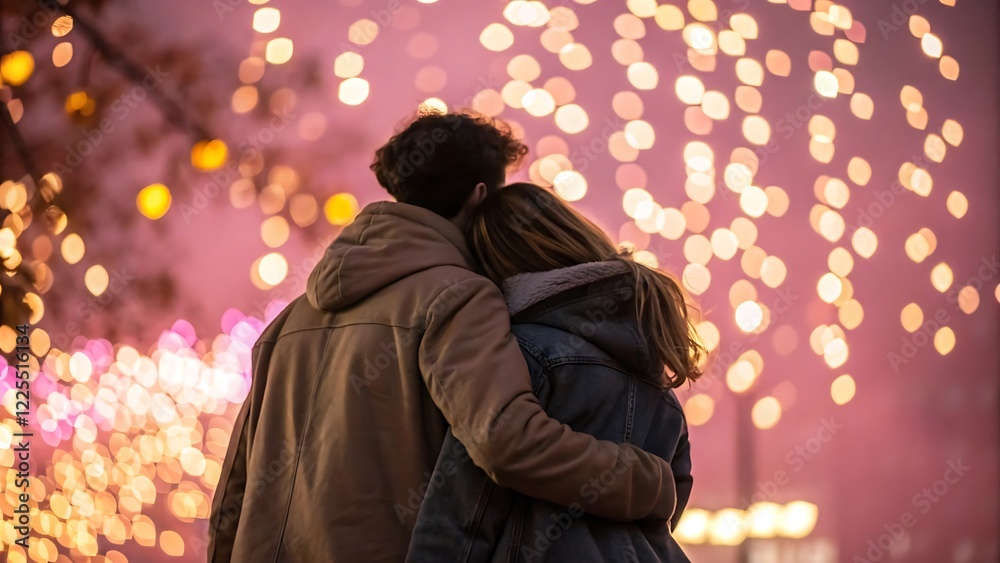 Happy hug day background with a couple Happy hug day background with a couple
