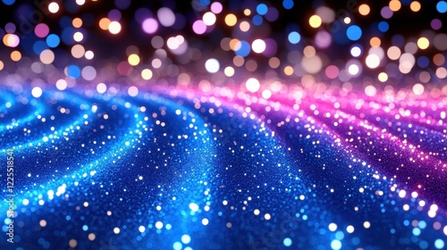 Sparkling Blue and Pink Glitter Background
