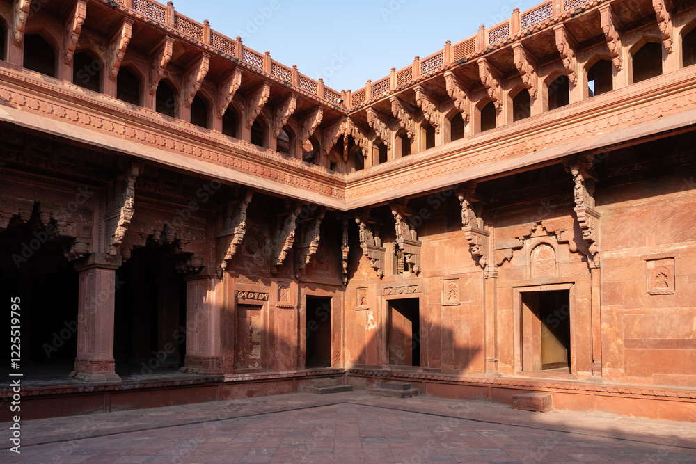 Obraz premium Im Innern des Agra Fort in Rajasthan Indien