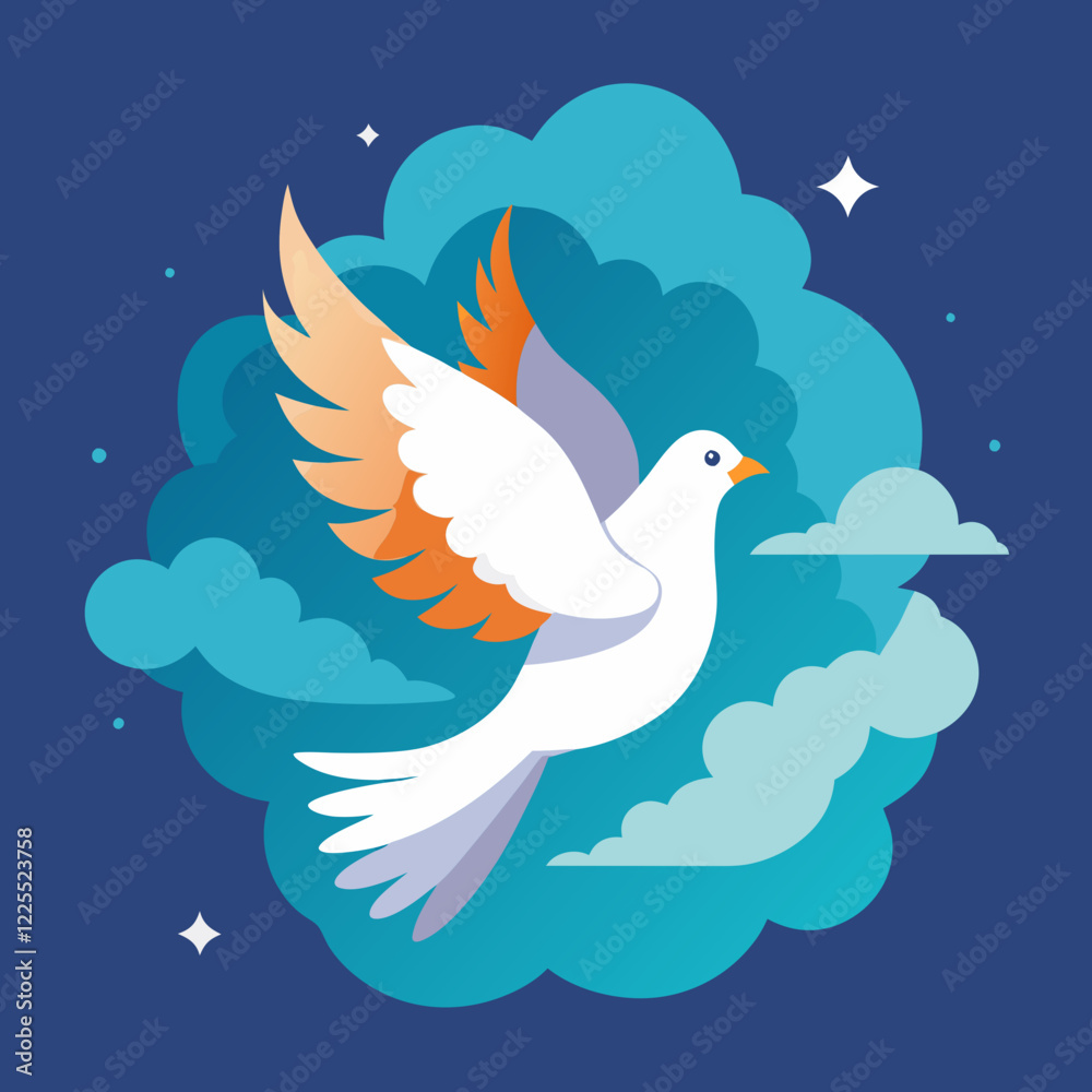 Fototapeta premium dove in the sky