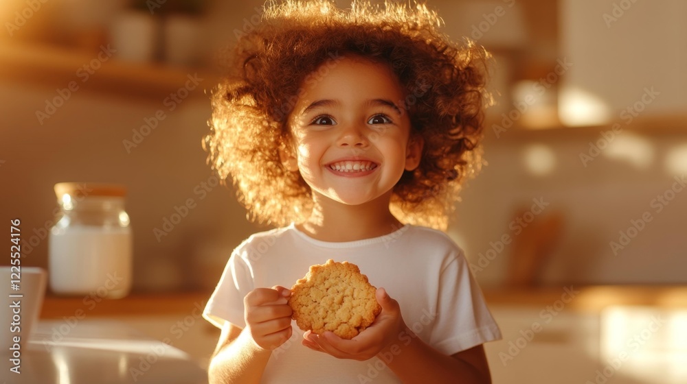Sweet moments of joy with kids and cookies. Generative AI Sweet moments of joy with kids and cookies. Generative AI