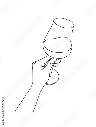 Female Hand Holding Wine Glass