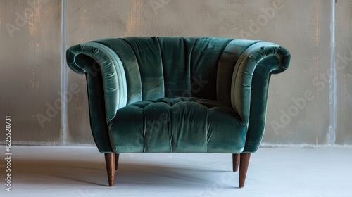 Vintage bottle green armchair