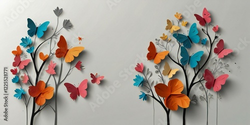 autumn leaves on white