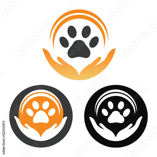 Modern Pet Adoption Branding vector Illustration.