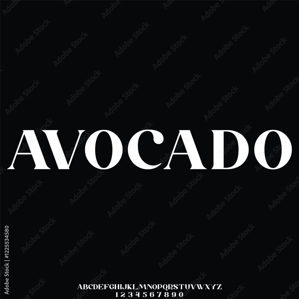 Fototapeta premium Elegant luxury organic display font vector