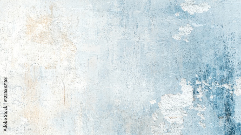 Fototapeta premium A textured, abstract background featuring soft blue hues with subtle white and gray elements, evoking a calm and serene atmosphere.