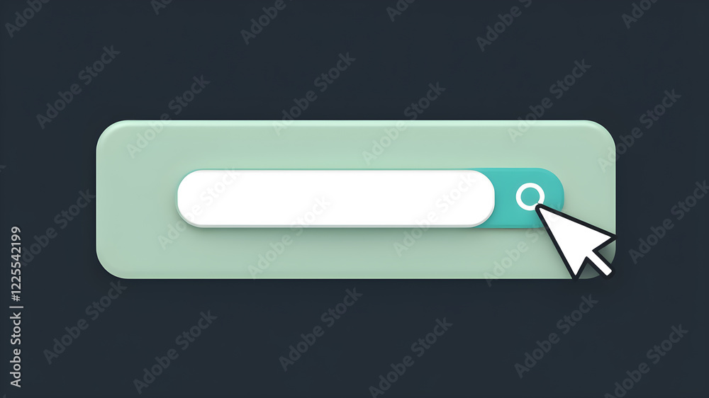 3d search bar Internet browser engine. Generative AI 3d search bar Internet browser engine. Generative AI