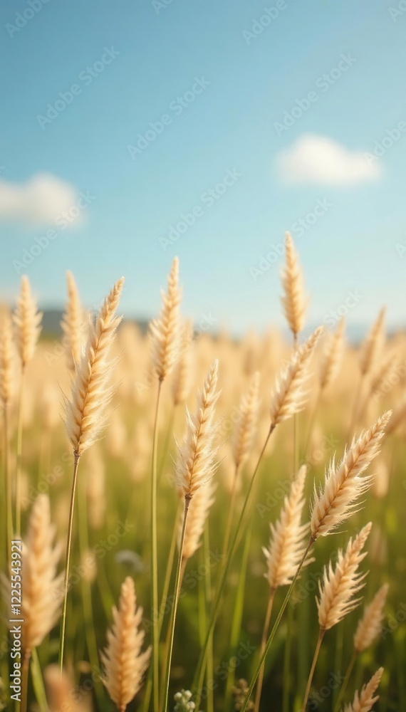 Softly swaying Pampas grasses in a gentle breeze, airy, feathery Softly swaying Pampas grasses in a gentle breeze, airy, feathery