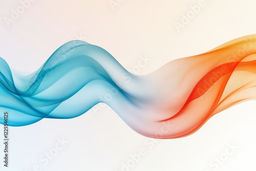 Abstract glowing waves in a futuristic digital style photo