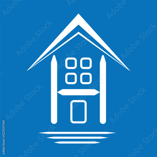  Blue Modern luxury Stylized Houses Logo