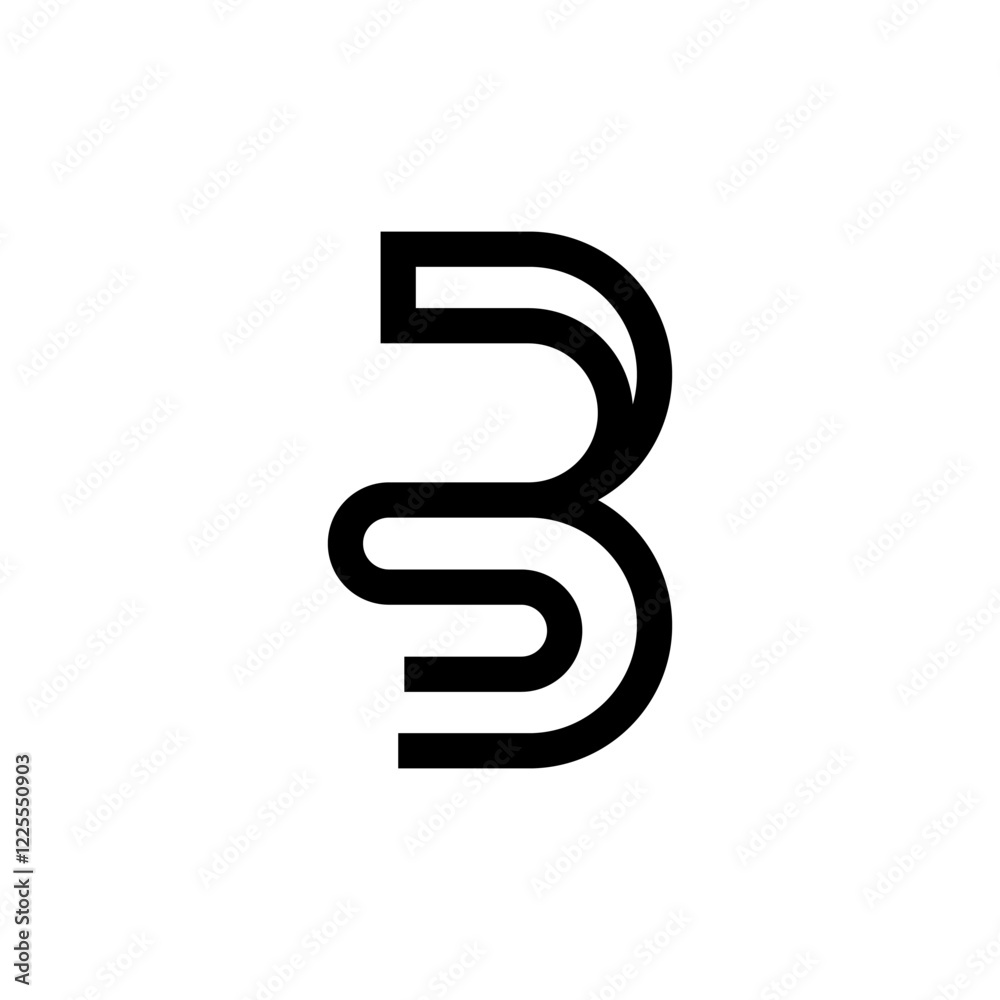 alphabet b s logo vector eps illustration alphabet b s logo vector eps illustration