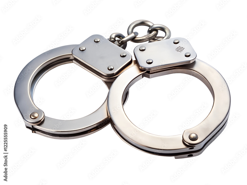 handcuffs on white background handcuffs on white background