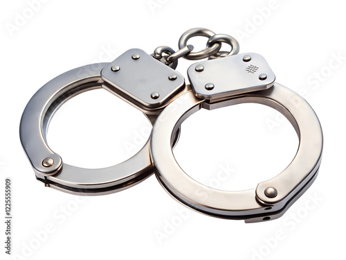 handcuffs on white background