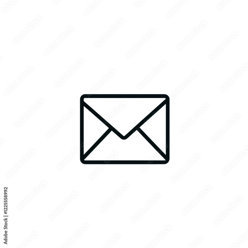 A simple line drawing of an envelope icon, with black lines on a white background, transparent, alpha background png A simple line drawing of an envelope icon, with black lines on a white background, transparent, alpha background png