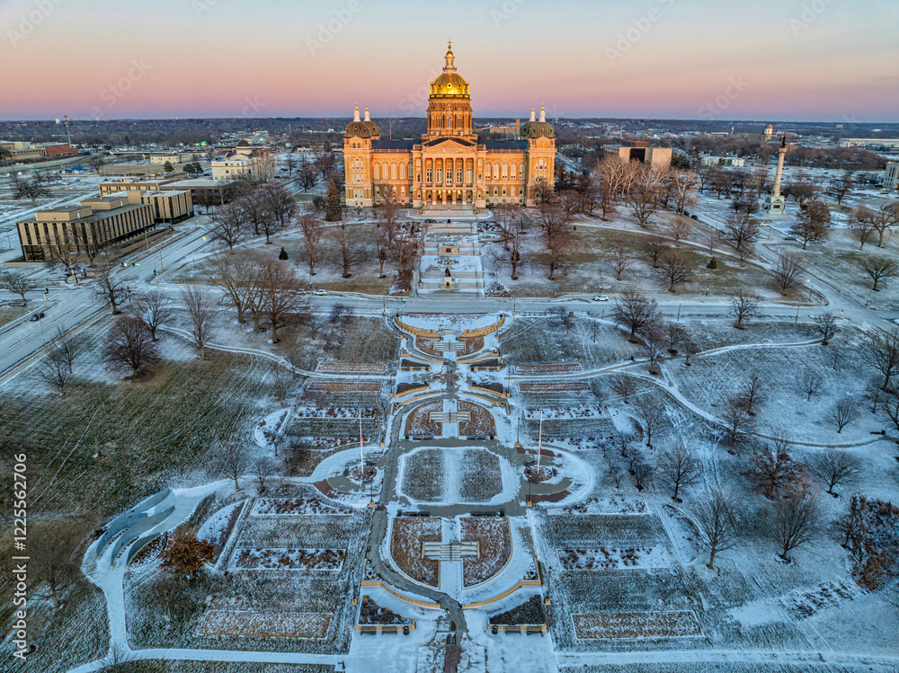 Des Moines Iowa Aerial