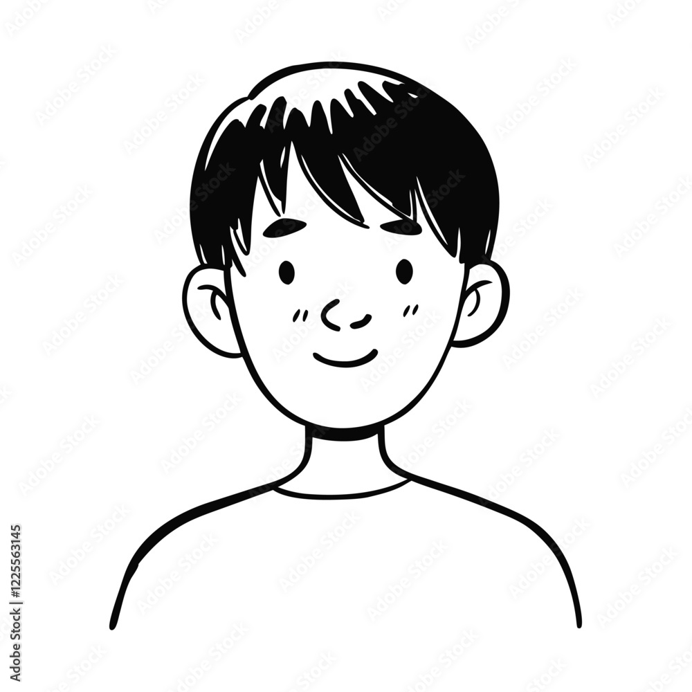 Adobe Illustrator Artwork
A minimalist one-line drawing of a young boy’s face, capturing the innocence and purity of childhood Adobe Illustrator Artwork
A minimalist one-line drawing of a young boy’s face, capturing the innocence and purity of childhood