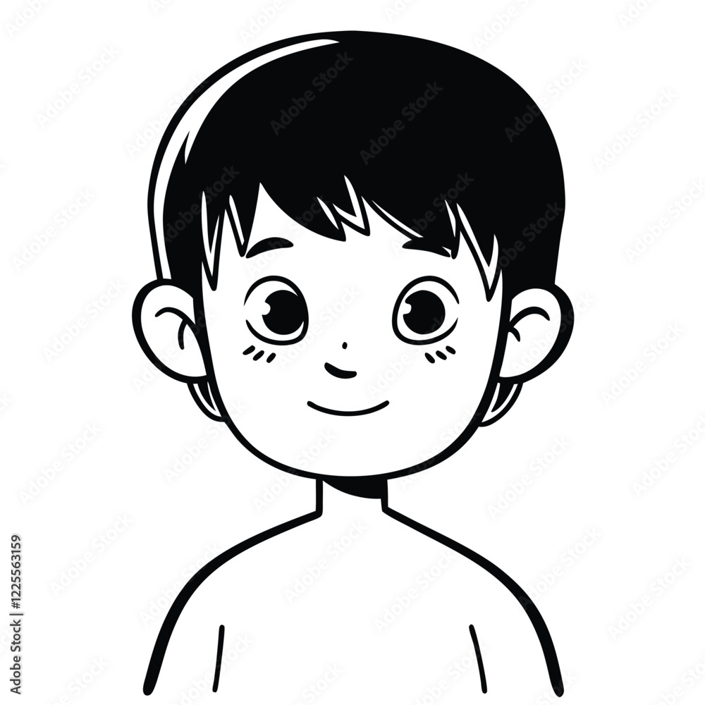 A minimalist one-line drawing of a young boy’s face, capturing the innocence and purity of childhood A minimalist one-line drawing of a young boy’s face, capturing the innocence and purity of childhood