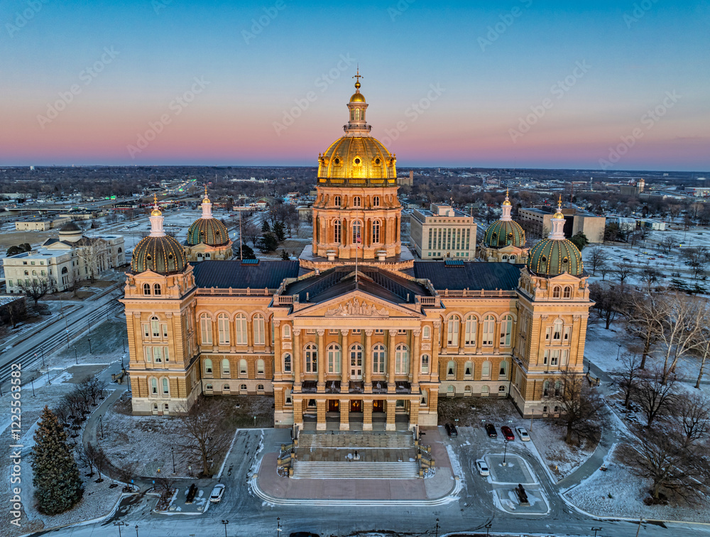 Des Moines Iowa Aerial