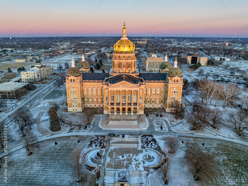 Des Moines Iowa Aerial
