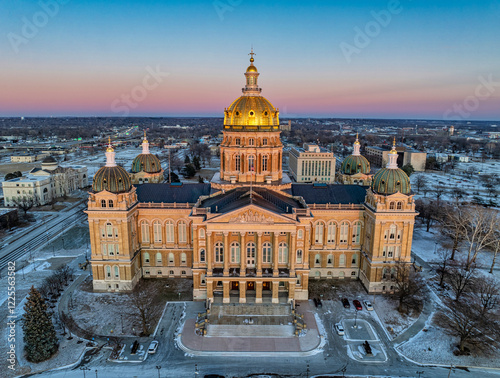 Des Moines Iowa Aerial