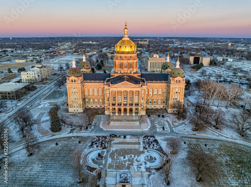 Obraz na płótnie Des Moines Iowa Aerial w salonie