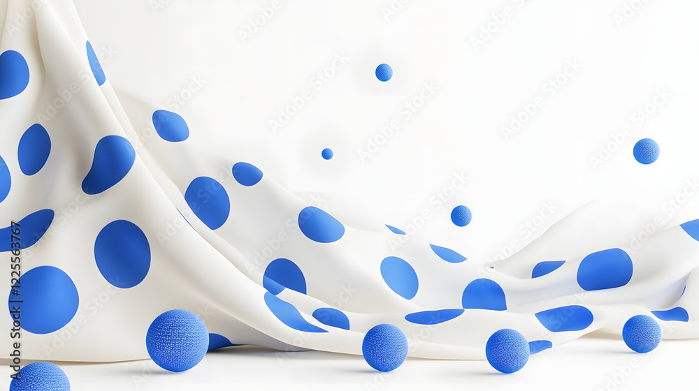 Abstract 3D Rendering background with blue bouncing balls. Abstract 3D Rendering background with blue bouncing balls.