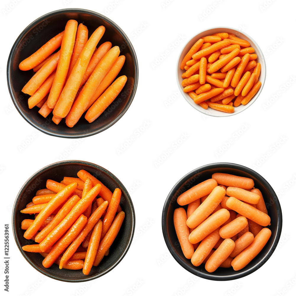 Fresh carrots kitchen food photography bright setting overhead view healthy eating concept