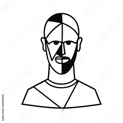  Man’s Face in Cubism - Geometric Minimalism
A one-line drawing of a man’s face designed in a cubist style, blending minimalism with geometric abstraction.
Adobe Illustrator Artwork