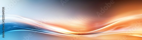 A stunning abstract background featuring smooth flowing lines in warm orange and cool blue tones. Ideal for use in web design, presentations, and digital artwork.