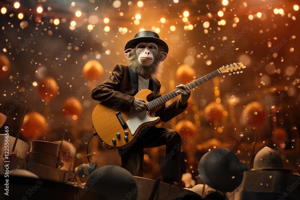 Obraz premium rock band performing