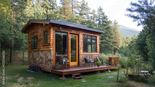 Secluded Mountain Cabin Getaway with Tiny House in Forest Setting