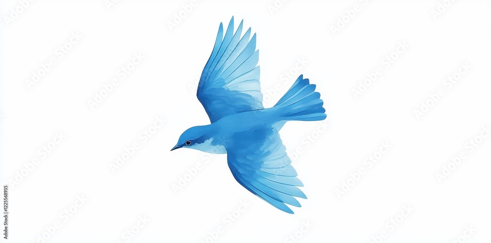 Obraz premium A Blue Bird In Flight Soaring Gracefully