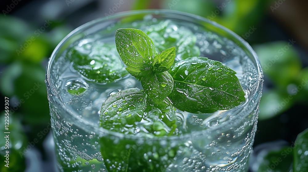 A refreshing peppermint drink. A refreshing peppermint drink.