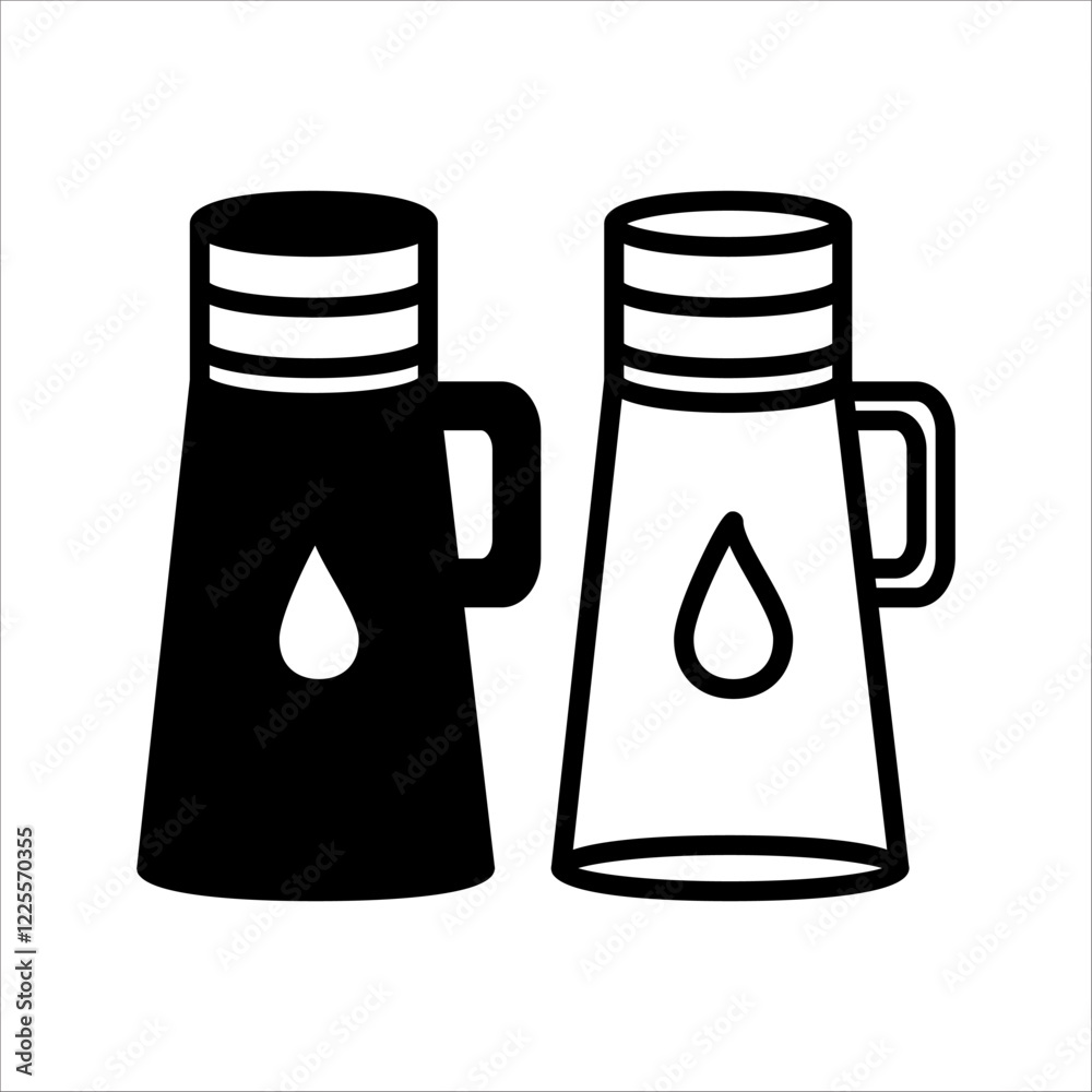 PTumbler bottle icon vector illustration, with white backgroundrint PTumbler bottle icon vector illustration, with white backgroundrint