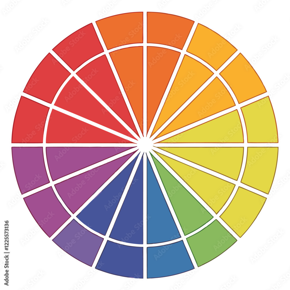 Obraz premium Set Of Different Color Fill Round Shape Palette