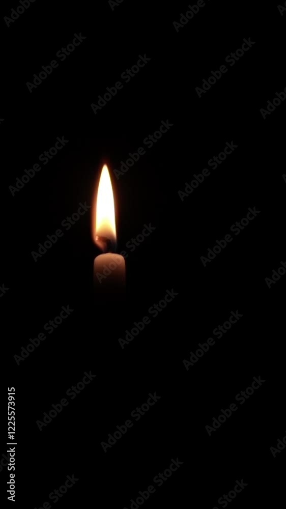 Solitary Candle Burning in the Darkness Solitary Candle Burning in the Darkness