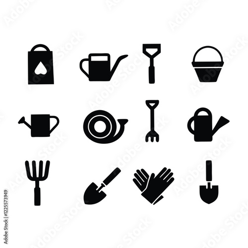 set of icons of kitchen and knife, plate, cloche, tray, chef hat, beverage, food, dining table