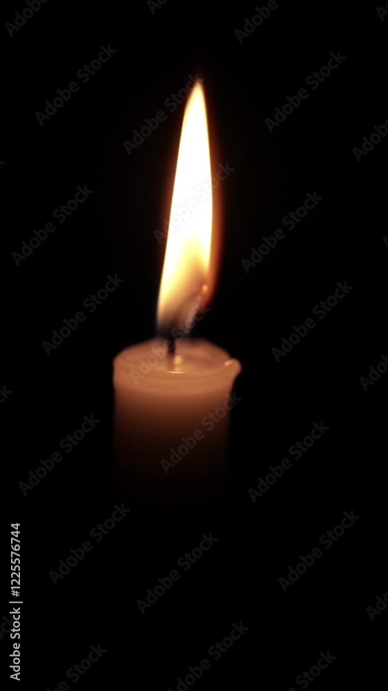 Solitary Candle Burning in the Darkness Solitary Candle Burning in the Darkness