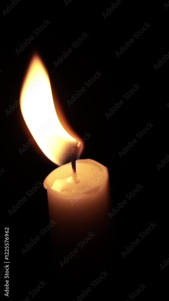 Solitary Candle Burning in the Darkness Solitary Candle Burning in the Darkness