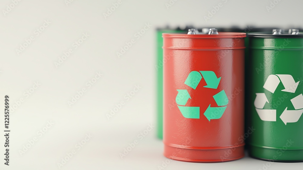 Colorful recyclable battery containers promote eco-friendly waste management solutions.