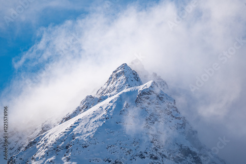 View of Piz Albana in Engadine alps photo