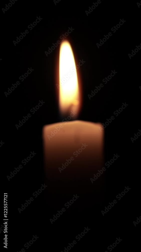 Solitary Candle Burning in the Darkness Solitary Candle Burning in the Darkness